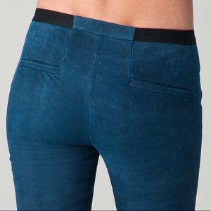 Helmut Lang Pants - Helmut Lang Teal Genuine Leather Suede Leggings Helmut Lang Pants - Helmut Lang Teal Genuine Leather Suede Leggings